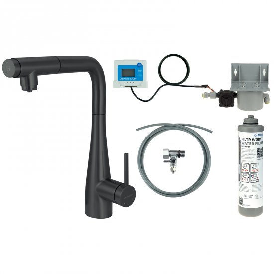 DEANTE Bateria kuchenna ERIDAN z zestawem do filtracji nero BREFN75M