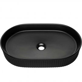 COMAD Umywalka nablatowa BEYOND 3 48 cm czarna E-6531