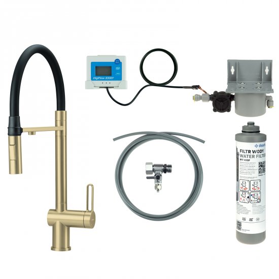 DEANTE Bateria kuchenna MAGNETIC z zestawem do filtracji złoty BRMFR75M