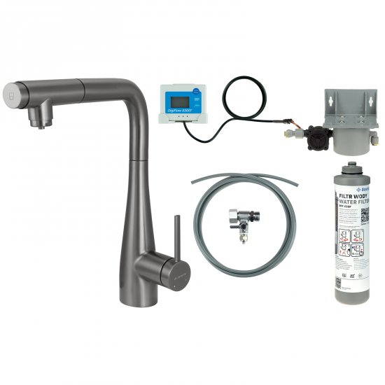 DEANTE Bateria kuchenna ERIDAN z zestawem do filtracji titanium BREFD75M