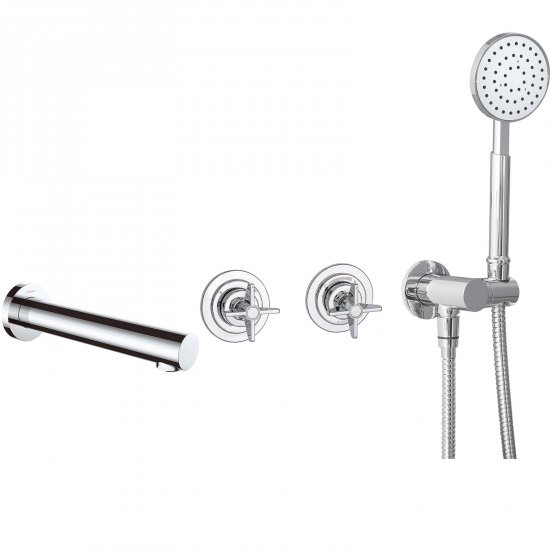 DEANTE Bateria wannowa podtynkowa TEMISTO z zestawem prysznicowym chrom BQT_018P