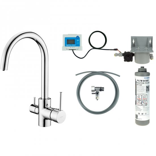 DEANTE Bateria kuchenna z zestawem do filtracji wody chrom BCHF064M