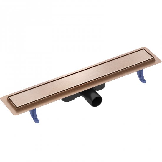 CERSANIT Odpływ liniowy TAKO 60 z rusztem dwustronnym miedź szczotkowana S204-058