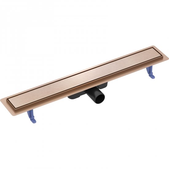 CERSANIT Odpływ liniowy TAKO 70 z rusztem dwustronnym miedź szczotkowana S204-059