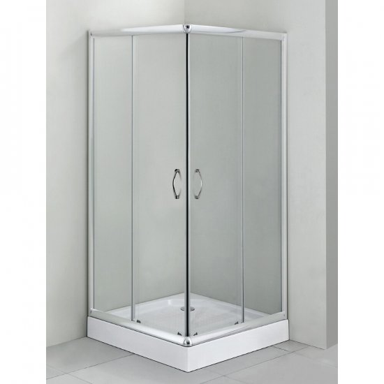 DEANTE Kabina prysznicowa kwadratowa FUNKIA szkło transparentne 90x90 cm chrom KYC_041K