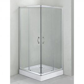 DEANTE Kabina prysznicowa kwadratowa FUNKIA szkło transparentne 80x80 cm chrom KYC_042K