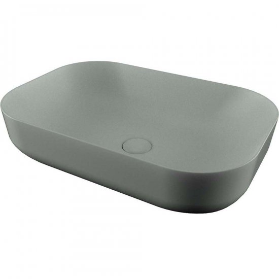 SDR CERAMICHE Umywalka nablatowa POOL 2 GHIACCIO 62x42 z korkiem GH.K2