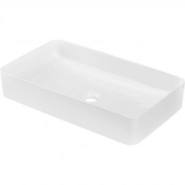 COMAD Umywalka nablatowa SLIM WHITE 61 ceramiczna biała