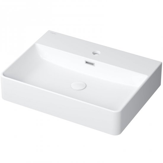 OMNIRES Umywalka nablatowa GARLAND 60 prostokątna biały połysk GARLAND600BP