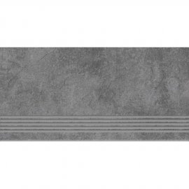 Gres szkliwiony stopnica MORENCI grey mat 29,8x59,8 gat. I