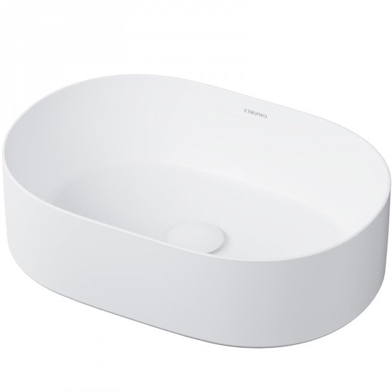 OMNIRES Umywalka nablatowa MESA 46 owalna biały mat MESA460BM