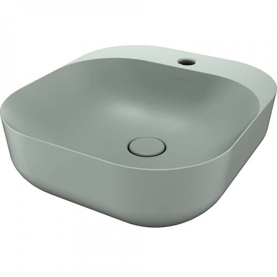 SDR CERAMICHE Umywalka nablatowa POOL 3 GHIACCIO 47x42 z korkiem GH.K3