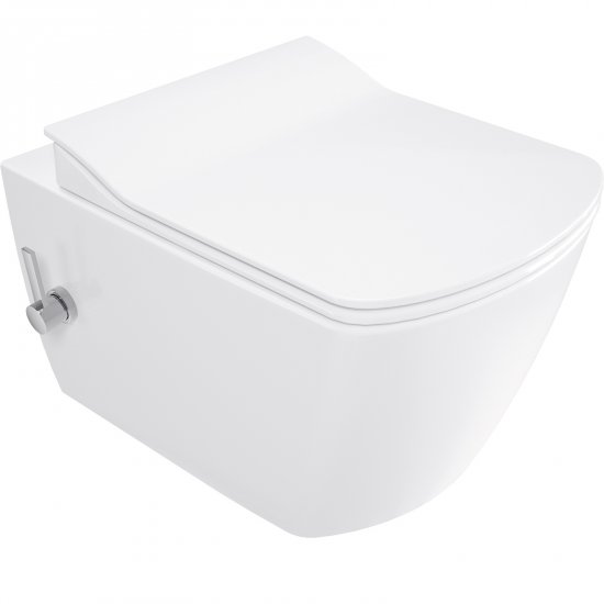DEANTE Miska WC podwieszana BLUR bezkołnierzowa z funkcją bidetu biała CDZ_6WPW
