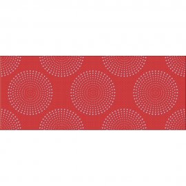 Płytka ścienna inserto FUSION red glossy 20x50 gat. I