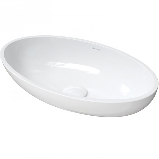 OMNIRES Umywalka nablatowa CRETE M+ 51 owalna biały połysk CRETEBP