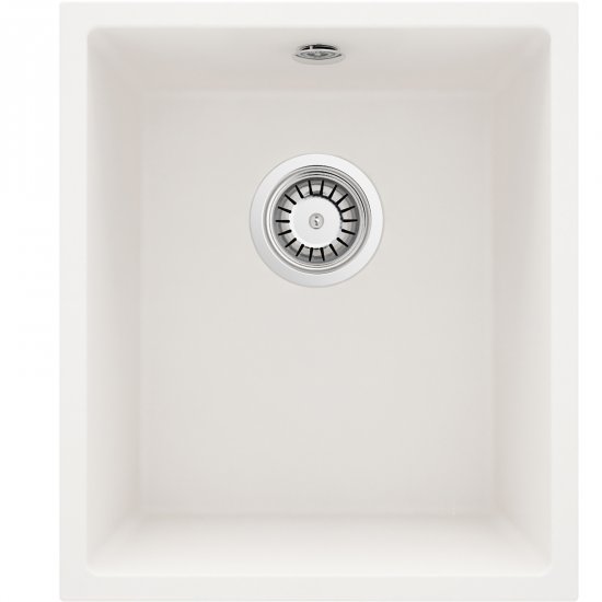 DEANTE Zlewozmywak granitowy CORDA alabaster 1-komorowy podwieszany ZQA_A10B