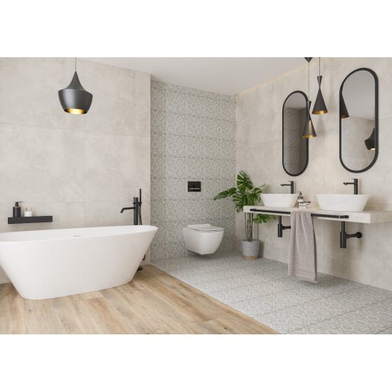 Gres szkliwiony PATCHWORK KOBE light grey mat 29,8x29,8 gat