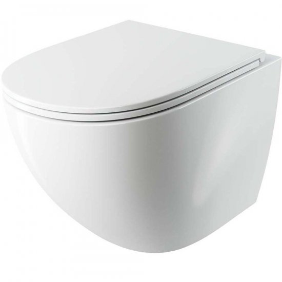 OMNIRES Miska WC wisząca OTTAWA COMFORT, deska wolnoopadająca 54x37cm biała OTTAWACMWBP