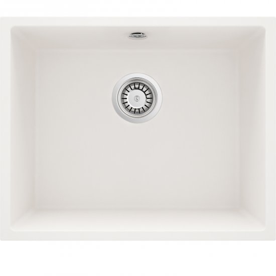 DEANTE Zlewozmywak granitowy CORDA alabaster 1-komorowy podwieszany ZQA_A10C