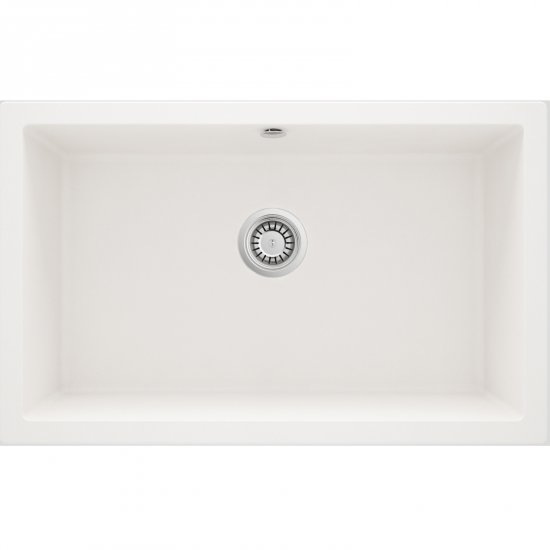 DEANTE Zlewozmywak granitowy CORDA alabaster 1-komorowy podwieszany ZQA_A10D