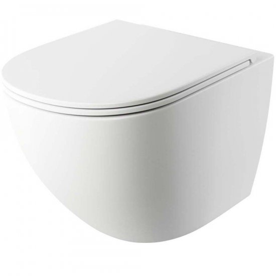 OMNIRES Miska WC wisząca OTTAWA, deska wolnoopadająca 49x3cm biały mat OTTAWAMWBM