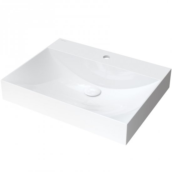 OMNIRES Umywalka nablatowa NAXOS M+ 60 prostokątna biały połysk NAXOS600BP