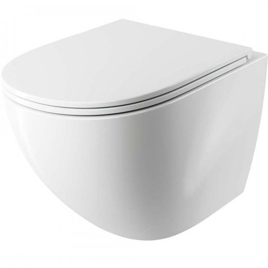 OMNIRES Miska WC wisząca OTTAWA SILENT POWER, deska wolnoopadająca 54x37cm biała OTTAWACSPMWBP