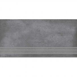 Gres szkliwiony stopnica SHADOW DANCE grey structure mat 29,8x59,8 gat. I