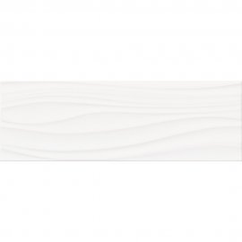 Płytka ścienna PLAIN white structure glossy 20x60 #010 gat. II