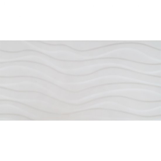 Płytka ścienna PEROUSO white structure glossy waves 29,7x60 gat. I