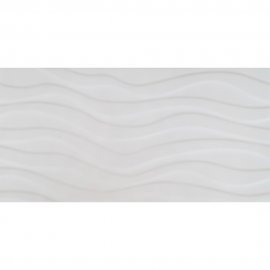 Płytka ścienna PEROUSO white structure glossy waves 29,7x60 gat. I