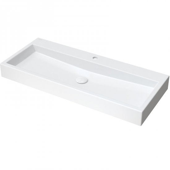 OMNIRES Umywalka nablatowa THASOS M+ 100 prostokątna biały połysk THASOS1000BP