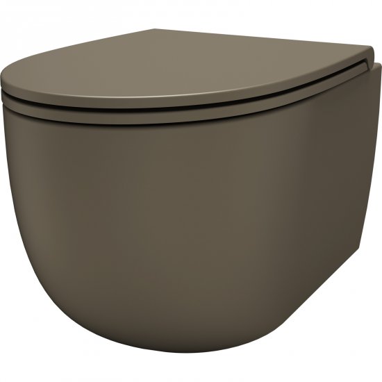 SDR CERAMICHE Miska podwieszana BULL CAFFE bezkołnierzowa wirowa z deską wolnoopadającą CF.K1