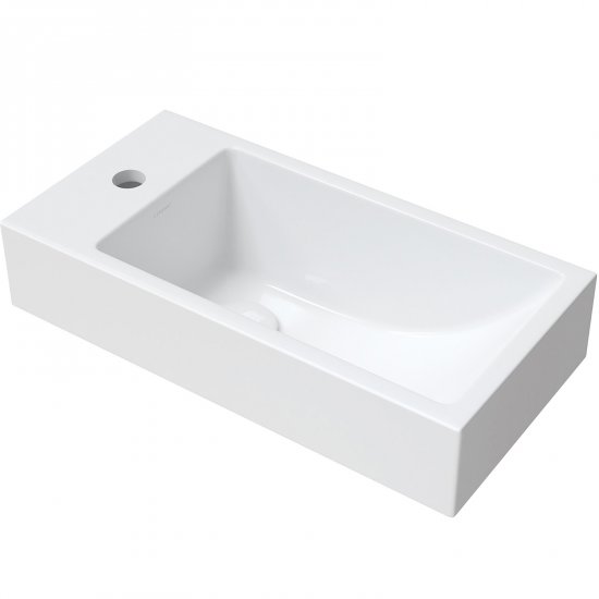 OMNIRES Umywalka nablatowa CORFU M+ 50 prostokątna biały połysk CORFUBP