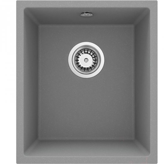 DEANTE Zlewozmywak granitowy CORDA szary metalik 1-komorowy podwieszany ZQA_S10B