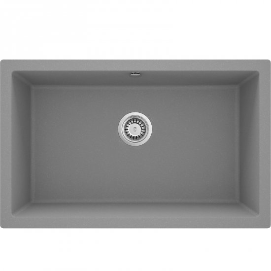 DEANTE Zlewozmywak granitowy CORDA szary metalik 1-komorowy podwieszany ZQA_S10D