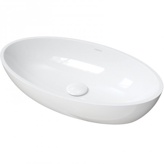 OMNIRES Umywalka nablatowa SIENA M+ 60 owalna biały połysk SIENALUNBP