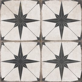 Gres szkliwiony VESARIO patchwork black mat 42x42 gat. II