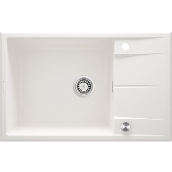 DEANTE Zlewozmywak granitowy ERIDAN alabaster 1-komorowy z ociekaczem ZQE_A11B