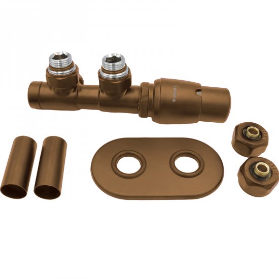 DEANTE Zawór termostatyczny do grzejnika łazienkowego SILIA prawy brązowy mat AGI_CZP1