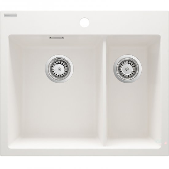 DEANTE Zlewozmywak granitowy ERIDAN alabaster 1,5-komorowy ZQE_A503