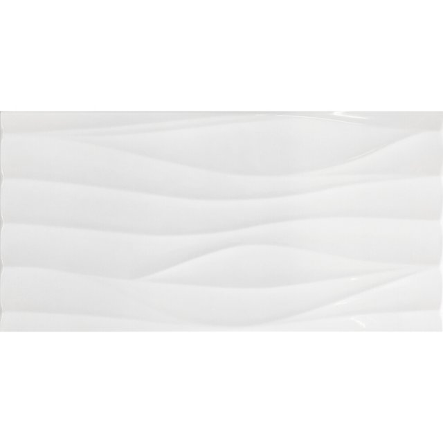 Płytka ścienna MODERN STYLE white wave structure glossy 29,8x59,8 gat. I
