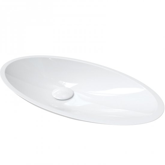 OMNIRES Umywalka nablatowa MALTA M+ 59 owalna biały połysk MALTABP