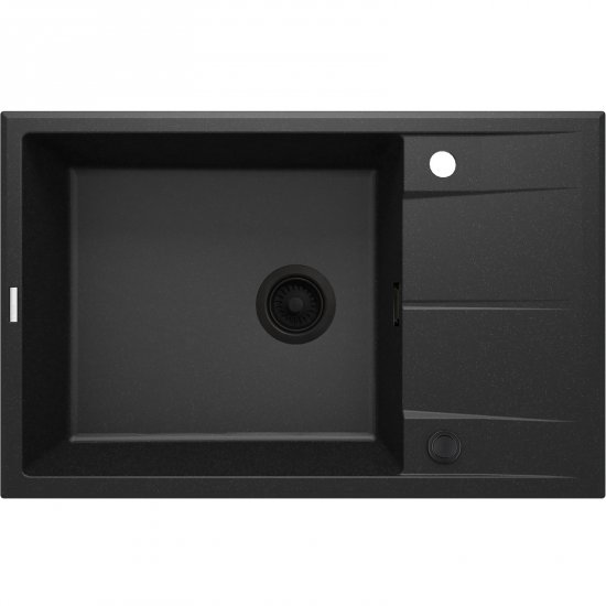 DEANTE Zlewozmywak granitowy ERIDAN grafit metalik 1-komorowy z ociekaczem ZQE_G11B