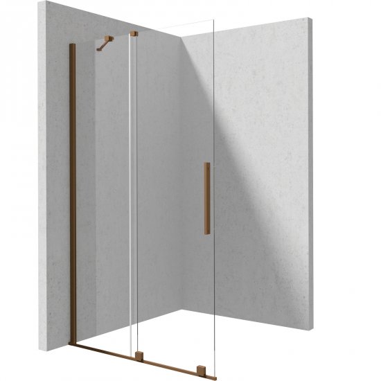 DEANTE Ścianka prysznicowa PRIZMA walk-in 100 cm przesuwna brąz szczotkowany KTJ_C30R