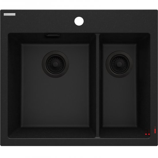 DEANTE Zlewozmywak granitowy ERIDAN grafit metalik 1,5-komorowy ZQE_G503
