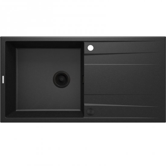 DEANTE Zlewozmywak granitowy ERIDAN grafit metalik 1-komorowy z ociekaczem ZQE_G713