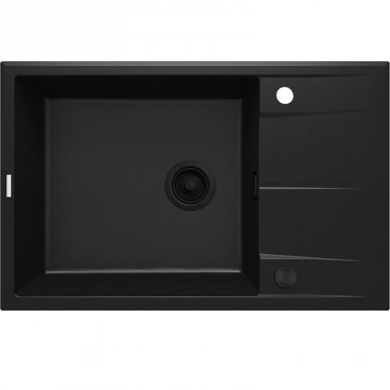 DEANTE Zlewozmywak granitowy ERIDAN nero 1-komorowy z ociekaczem ZQE_N11B