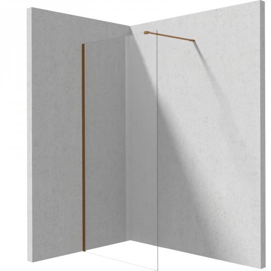 DEANTE Ścianka prysznicowa PRIZMA walk-in 120 cm brąz szczotkowany KTJ_C32P