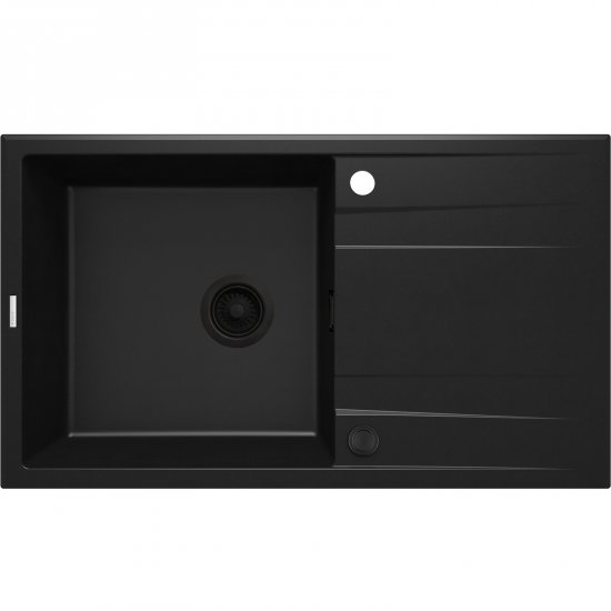 DEANTE Zlewozmywak granitowy ERIDAN nero 1-komorowy z ociekaczem ZQE_N113